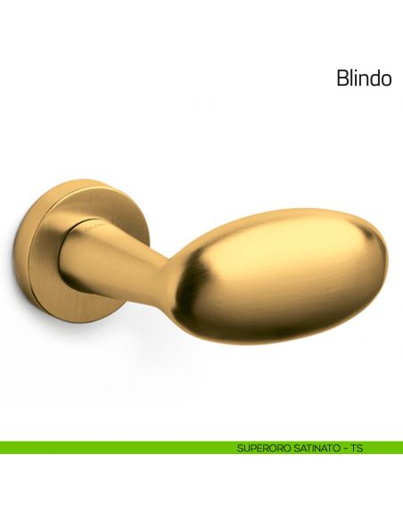 Pomello per porta Blindo fisso Olivari superoro satinato