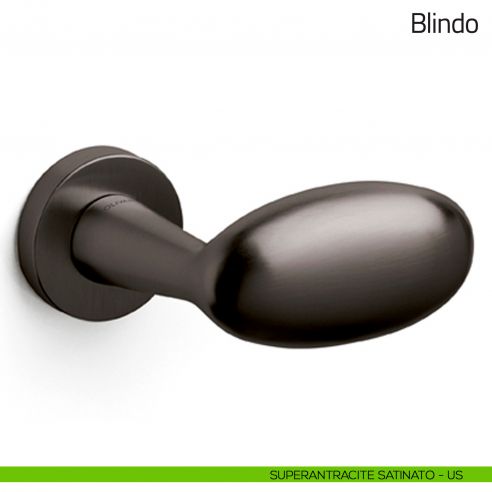 Pomello per porta Blindo fisso Olivari superantracite satinato