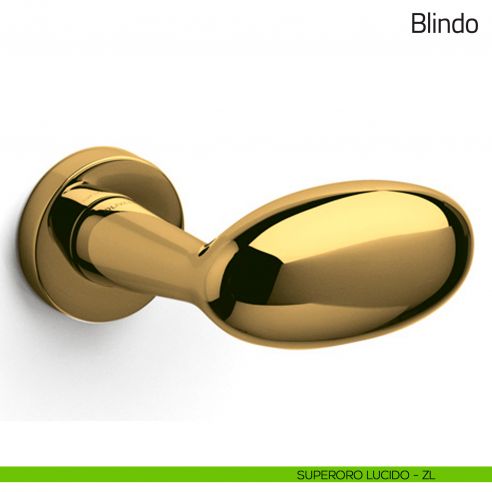 Pomello per porta Blindo fisso Olivari superoro lucido