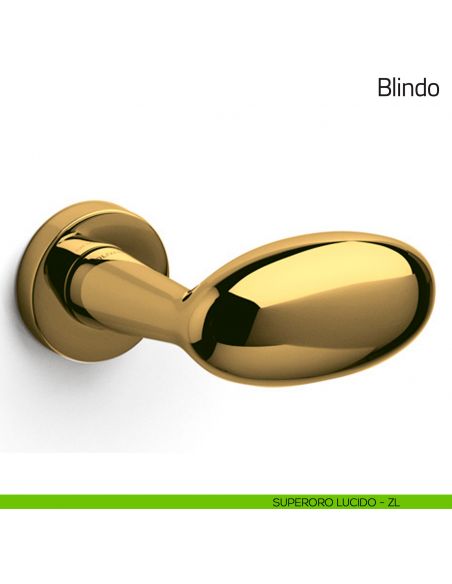 Pomello per porta Blindo fisso Olivari superoro lucido