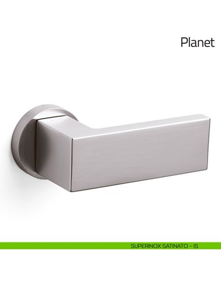 Pomolo per porta zancato fisso Planet Olivari superinox satinato