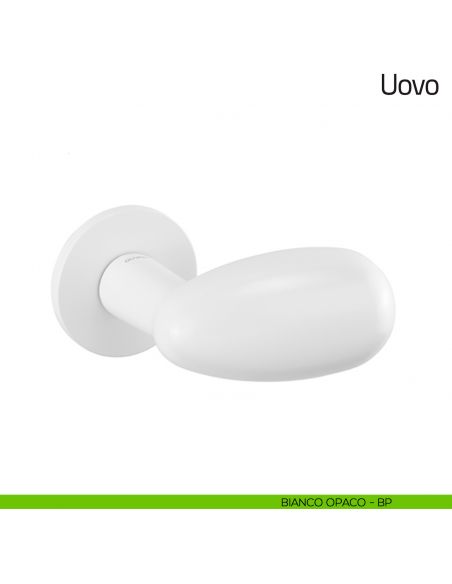 Pomello per porta Uovo fisso Olivari bianco opaco