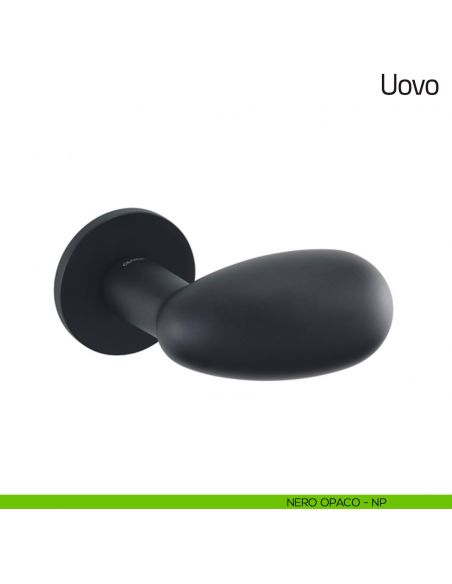 Pomello per porta Uovo fisso Olivari nero opaco
