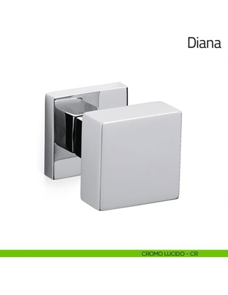 Pomello per porta Diana girevole Olivari cromo lucido