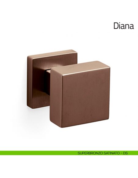 Pomello per porta Diana girevole Olivari superbronzo satinato