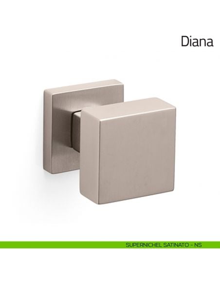 Pomello per porta Diana girevole Olivari supernichel satinato