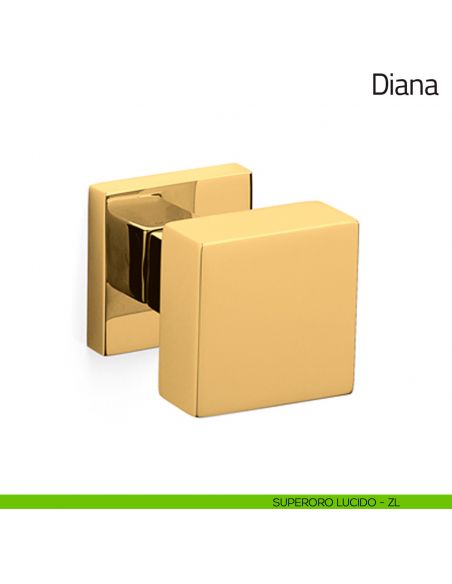 Pomello per porta Diana girevole Olivari superoro lucido