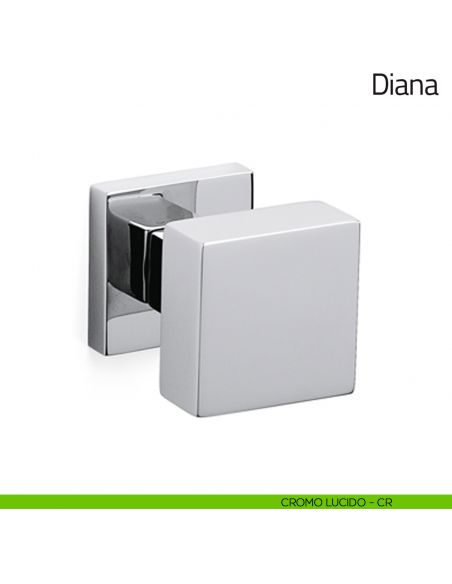 Pomello per porta Diana fisso Olivari cromo lucido