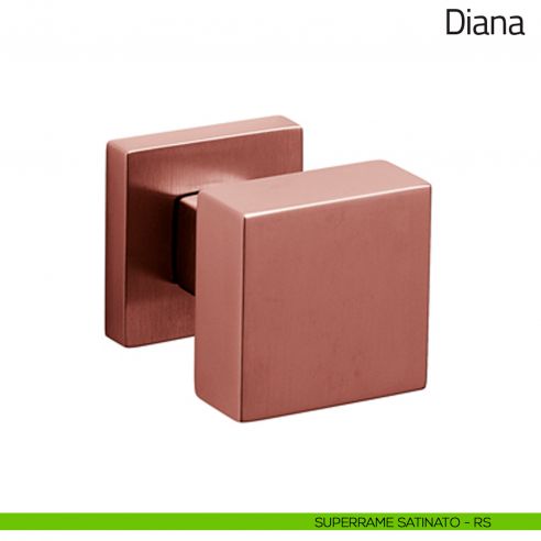 Pomello per porta Diana fisso Olivari superrame satinato