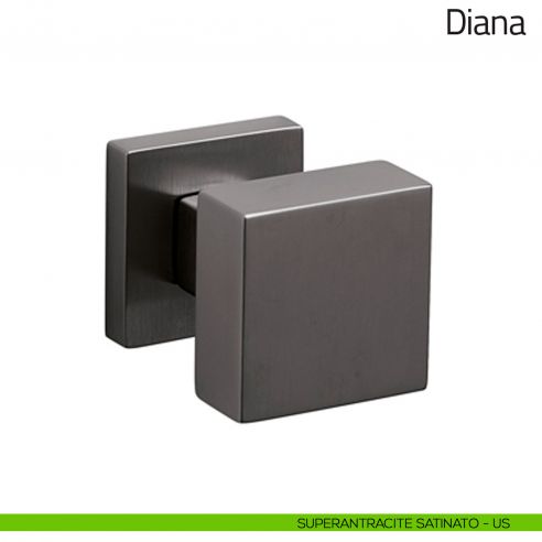 Pomello per porta Diana fisso Olivari superantracite satinato