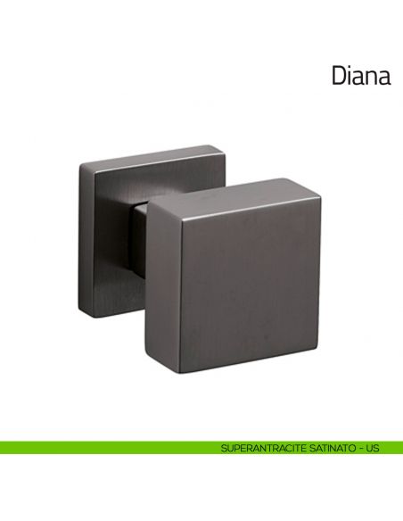 Pomello per porta Diana fisso Olivari superantracite satinato