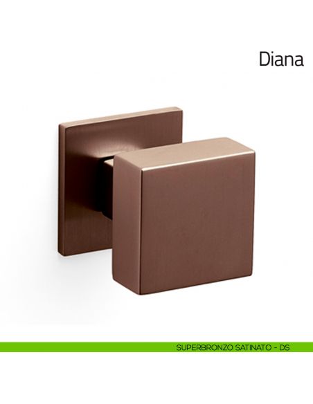 Pomello per porta Diana girevole Olivari bassa superbronzo satinato