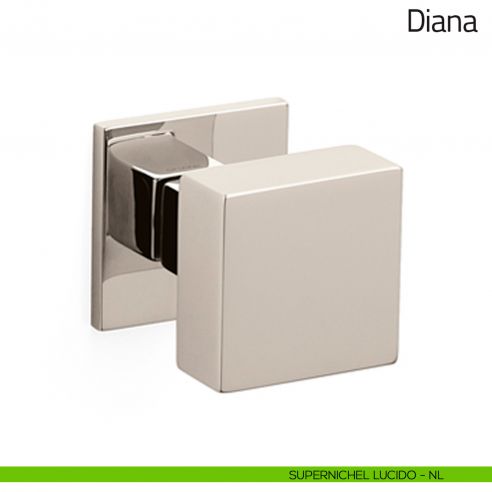 Pomello per porta Diana girevole Olivari bassa supernichel lucido