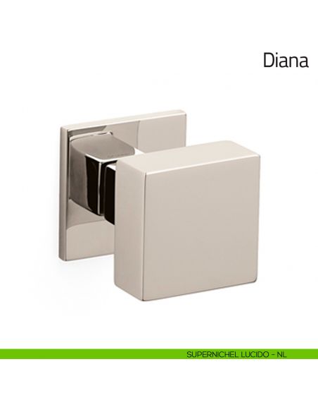 Pomello per porta Diana girevole Olivari bassa supernichel lucido