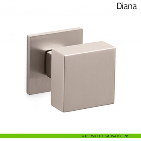 Pomello per porta Diana girevole Olivari bassa supernichel satinato