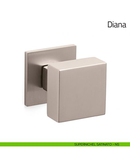 Pomello per porta Diana girevole Olivari bassa supernichel satinato