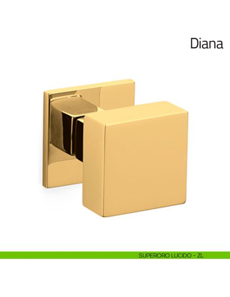 Pomello per porta Diana girevole Olivari bassa superoro lucido