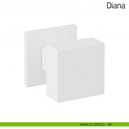 Pomello per porta Diana fisso Olivari bassa bianco opaco