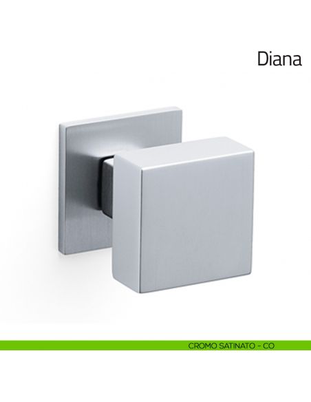 Pomello per porta Diana fisso Olivari bassa cromo satinato