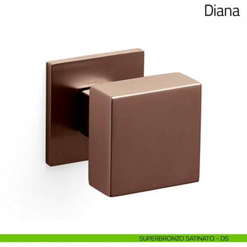 Pomello per porta Diana fisso Olivari bassa superbronzo satinato