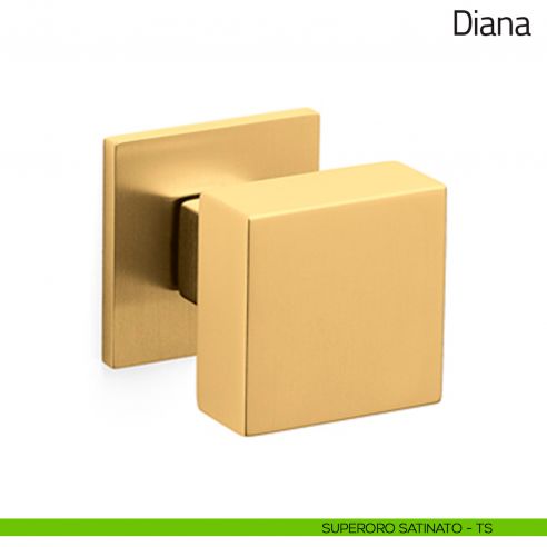 Pomello per porta Diana fisso Olivari bassa superoro satinato