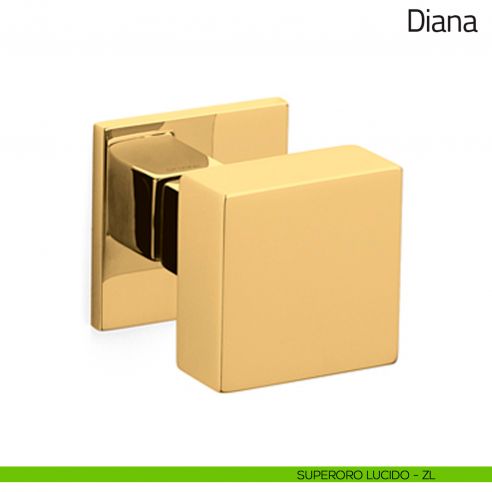 Pomello per porta Diana fisso Olivari bassa superoro lucido