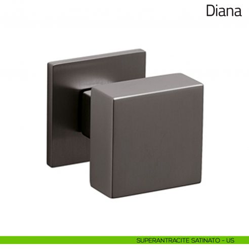 Pomello per porta Diana fisso Olivari bassa superantracite satinato
