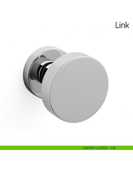 Pomello per porta Link girevole Olivari cromo lucido