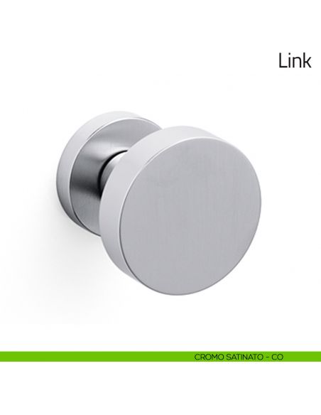 Pomello per porta Link fisso Olivari cromo satinato