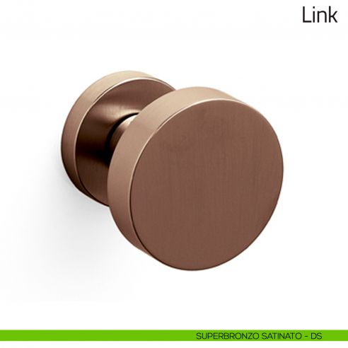 Pomello per porta Link fisso Olivari superbronzo satinato