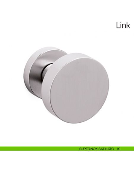 Pomello per porta Link fisso Olivari superinox satinato