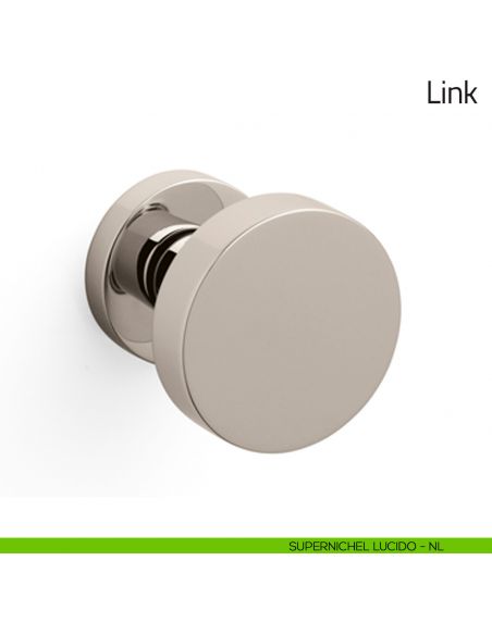 Pomello per porta Link fisso Olivari supernichel lucido