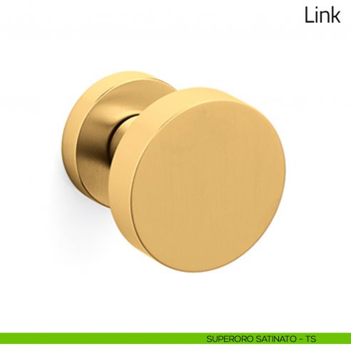 Pomello per porta Link fisso Olivari superoro satinato