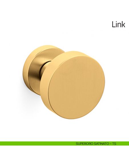 Pomello per porta Link fisso Olivari superoro satinato