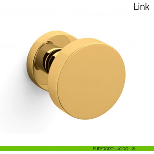 Pomello per porta Link fisso Olivari superoro lucido