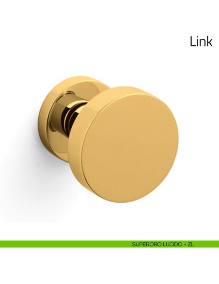 Pomello per porta Link fisso Olivari superoro lucido