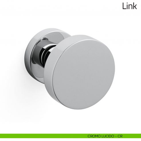 Pomello per porta in vetro Link Olivari cromo lucido