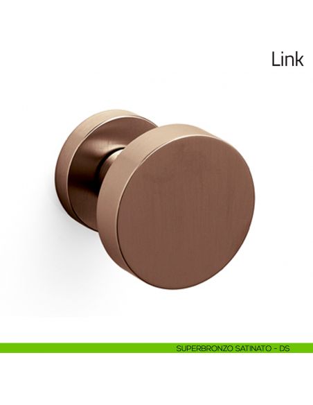 Pomello per porta in vetro Link Olivari superbronzo satinato