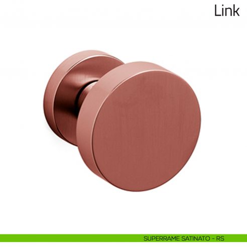 Pomello per porta in vetro Link Olivari superrame satinato