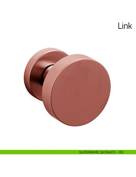 Pomello per porta in vetro Link Olivari superrame satinato