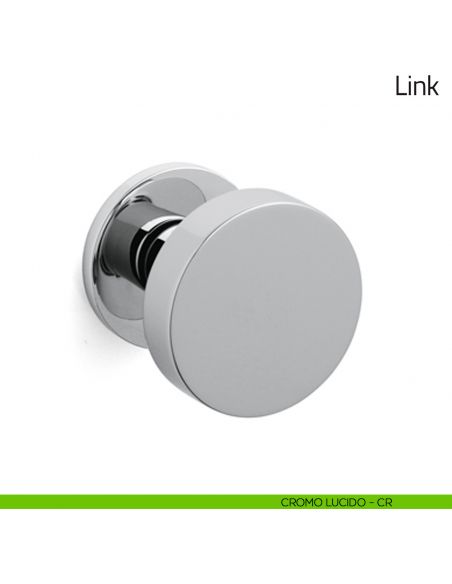 Pomello per porta Link girevole Olivari bassa cromo lucido