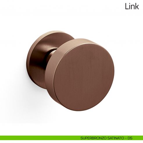Pomello per porta Link girevole Olivari bassa superbronzo satinato