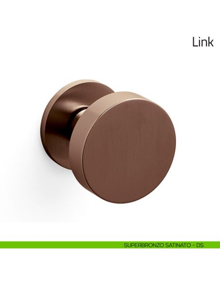 Pomello per porta Link girevole Olivari bassa superbronzo satinato