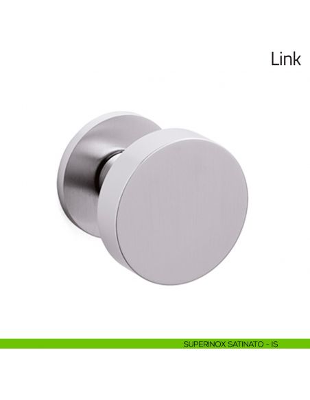 Pomello per porta Link girevole Olivari bassa superinox satinato