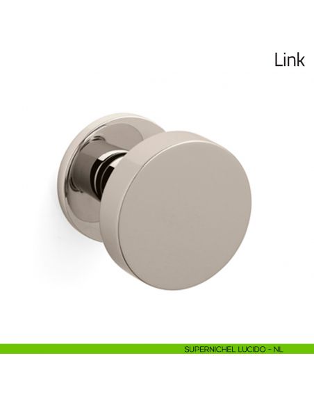 Pomello per porta Link girevole Olivari bassa supernichel lucido