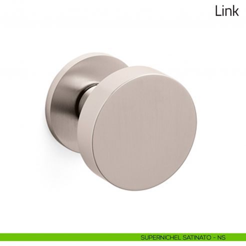 Pomello per porta Link girevole Olivari bassa supernichel satinato