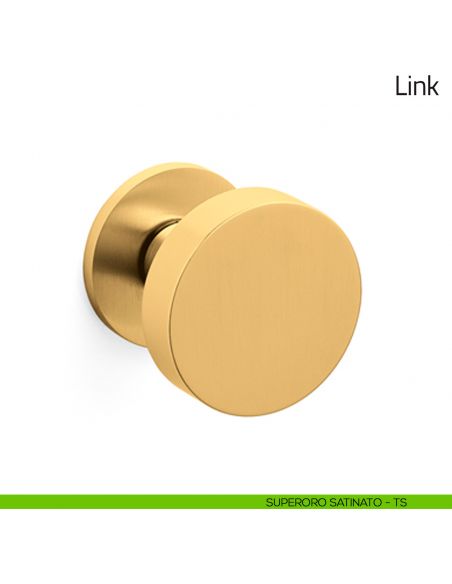 Pomello per porta Link girevole Olivari bassa superoro satinato