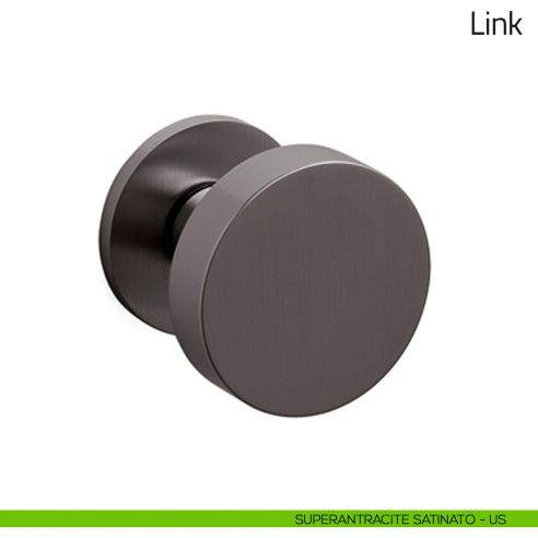 Pomello per porta Link girevole Olivari bassa superantracite satinato