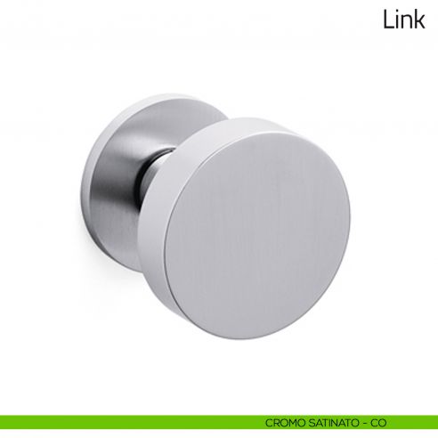 Pomello per porta Link fisso Olivari bassa cromo satinato