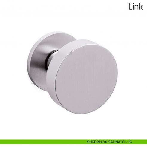 Pomello per porta Link fisso Olivari bassa superinox satinato